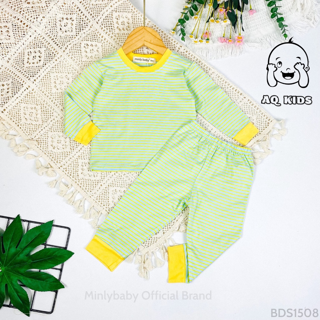 [Bé 7-28kg] Bộ Quần Áo Tay Dài, Quần Dài Bé Trai, Bé Gái Vải Thun Lạnh, Hàng Chính Hãng Minlybaby  - BDSN