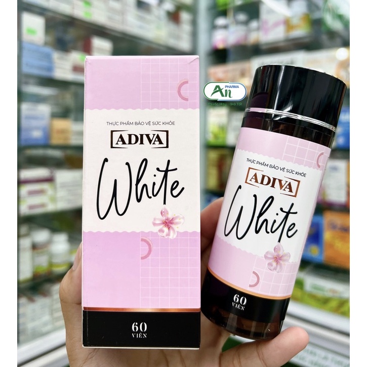 Viên uống trắng da Adiva White - Hộp 60 viên