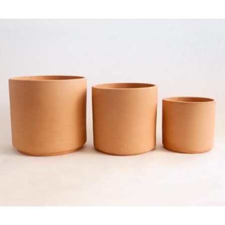 Chậu đất nung / sứ tráng men trụ tròn - trồng sen đá xương rồng hoặc cây văn phòng màu pastel dễ thương nhẹ nhàng