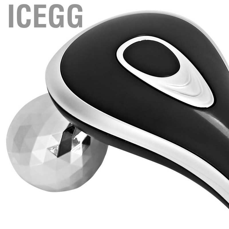 Icegg Face Roller Massager - Skin Lifting Firming Beauty Machine Silver Manual Type