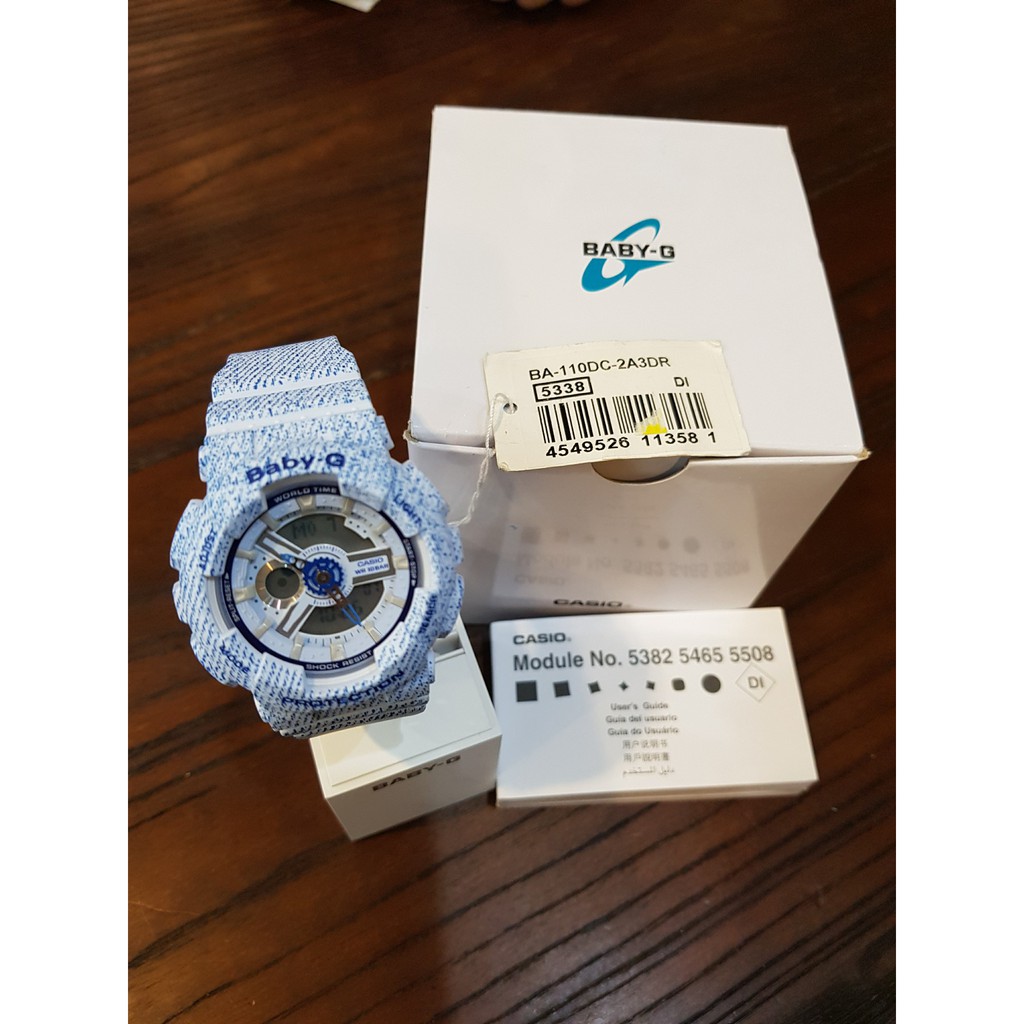 Đồng hồ nữ Casio Baby G BA-110DC-2A3DR Dây Nhựa Màu Xanh - Chống Nước 100m - bảo hàn