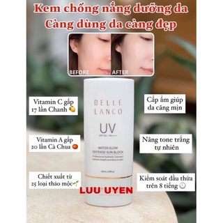 Kem chống nắng belle lanco uv water glow defense sun block spf50+ pa +++ 50ml-chính hãng