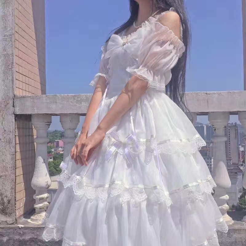 Đầm Lolita trắng thiên thần