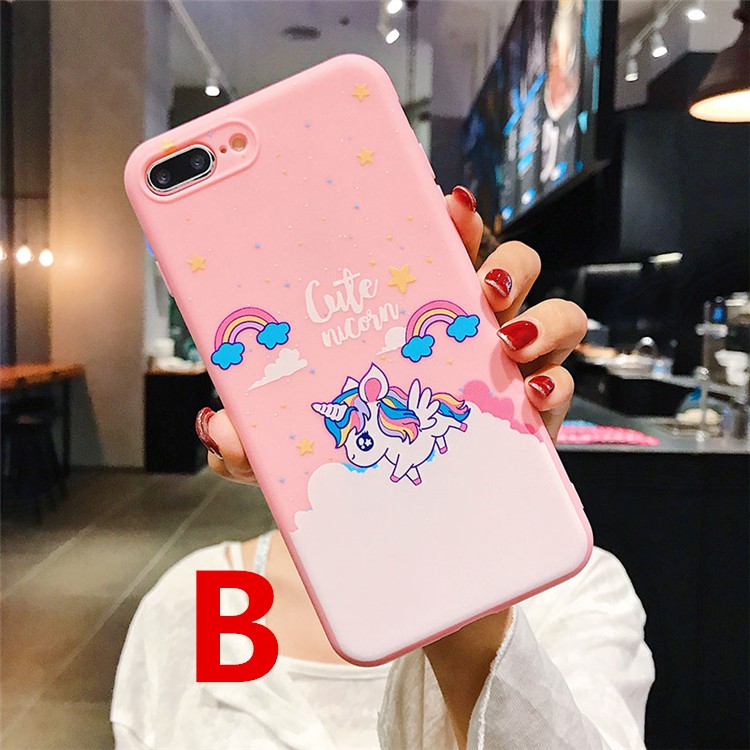 ốp lưng Realme 5s 5 5i 6i C11 C15 C3 C2 C1 Couple Cute cartoon unicorn Phone Case