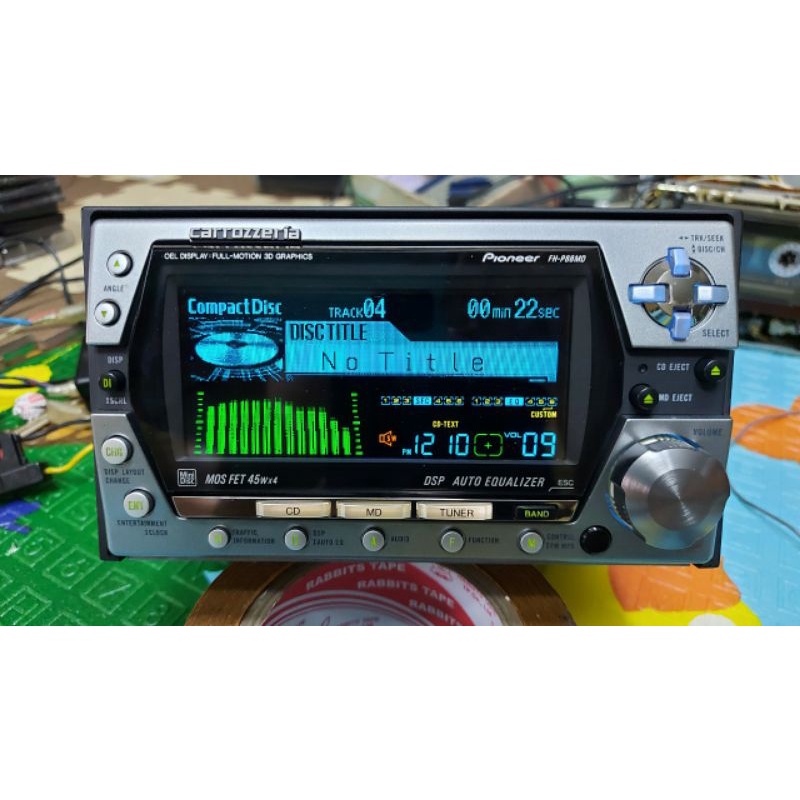 máy phát nhạc Radio PIONEER CARROZZELA Aux.cd.md.out sub rca. loại 2 din giành cho ô tô