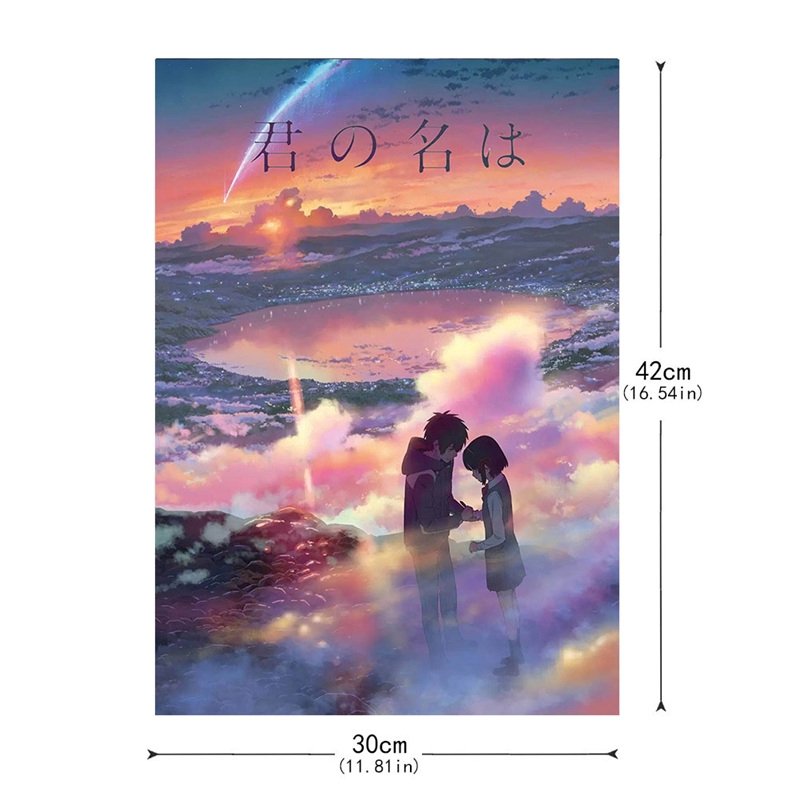 ahlsen Tranh treo poster hoạt hình anime Nhật Bản Your Name