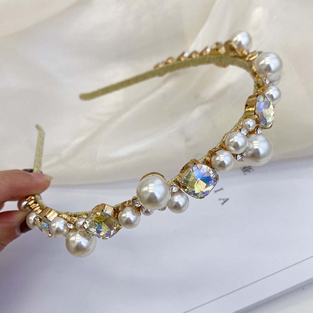 VANES1 Băng Đô Cài Tóc Đính Ngọc Trai Phong Cách Hàn Quốc Cổ Điển Dành Cho Nữ