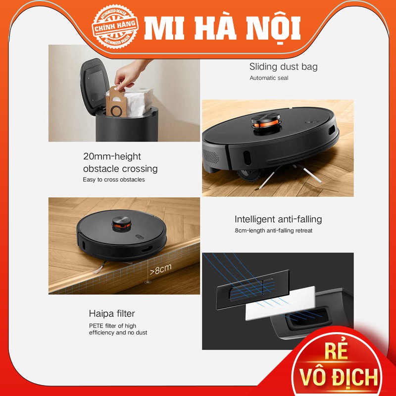 Robot hút bụi Xiaomi Lydsto R1 với hộp đựng bụi tự động đổ rác kết hợp sạc thông minh