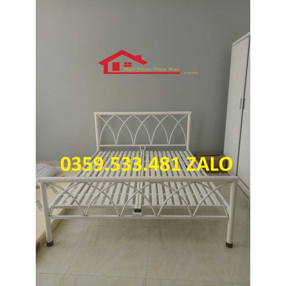 Giường sắt đơn mẫu đẹp phong cách hiện đại 1m2-1m8x2m Freeship HCM