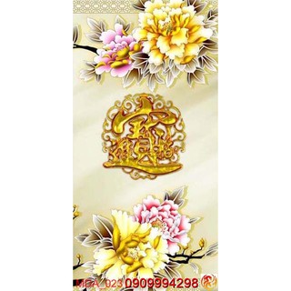 TRANH DÁN TƯỜNG 3D HOA MẪU ĐƠN
