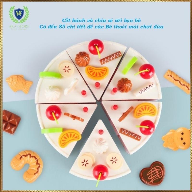 Đồ Chơi Bánh Sinh Nhật Cho Bé Loại 85 Chi Tiết Loại Lớn, Hiệu Ứng Nhạc Happy Birthday Và Đèn Nến Sinh Động