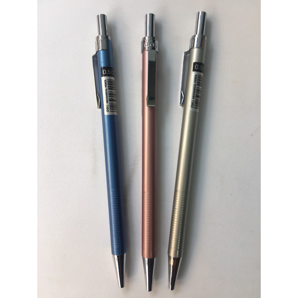 Combo 1 bút chì kim Deli + 1 hộp ngòi chì 0.5mm hoặc 0.7mm