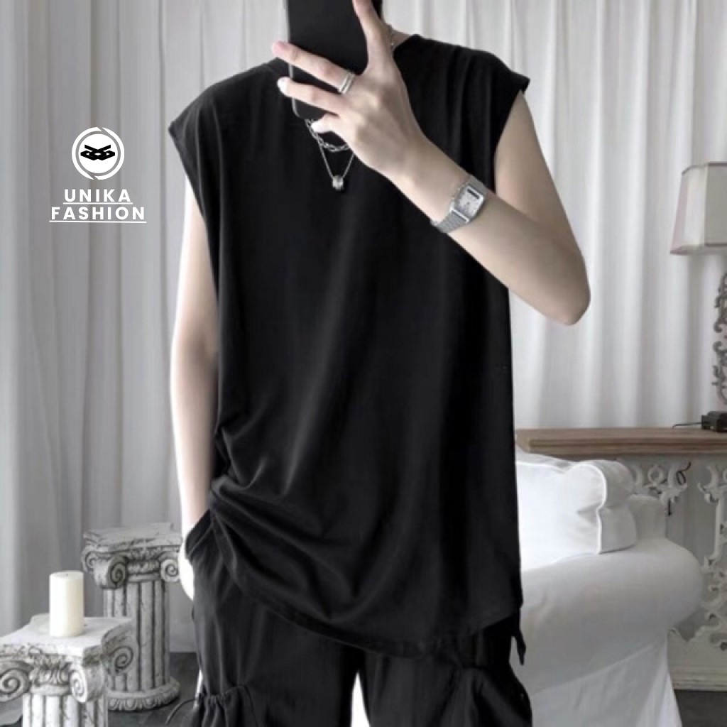 [HOT]Áo Thun Ba Lỗ Sát Nách NAM NỮ Unisex UNIKA FASHION Form Rộng Trơn Hàn Quốc AT26