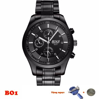 2 màu - đồng hồ nam bosck bo1-2 dây thép