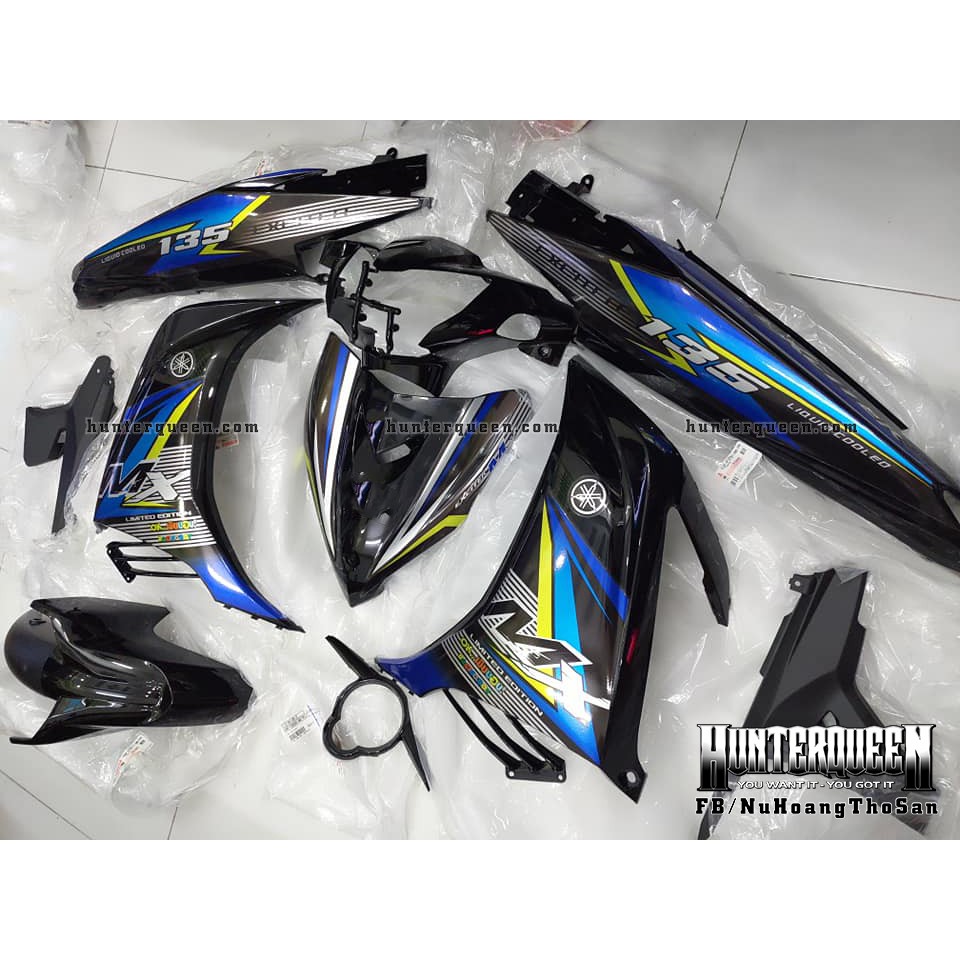 Exciter 2011 MX sọc - Tem rời candy cho xe đen, tem xanh - Tùy chỉnh theo yêu cầu - Tem chế Exciter 135 chất lượng cao