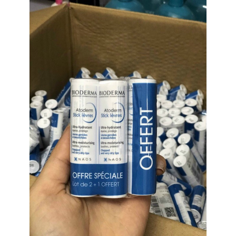 Son Dưỡng Không Màu BIODERMA Atoderm Levres Stick Hydratant NAO+