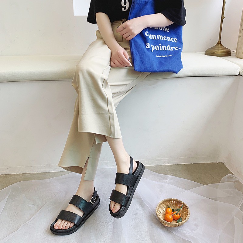 Giày sandal nữ 2 quai đế bánh mì MWC NUSD- 2841