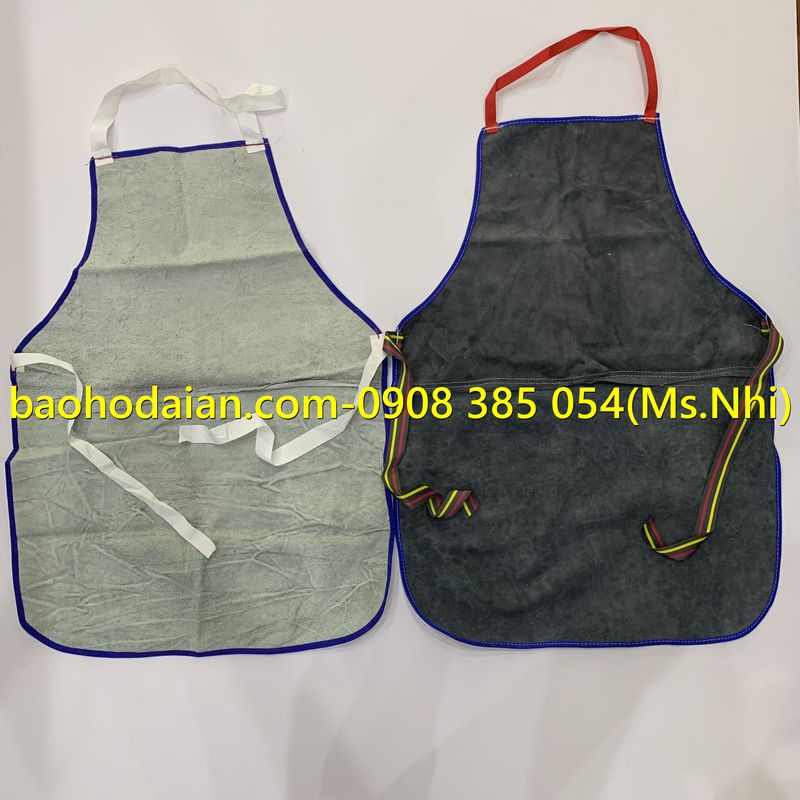 Yếm da hàn kiểu nối dành cho thợ hàn- Hình thật