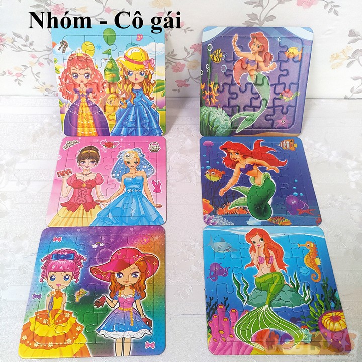 Đồ chơi xếp hình PUZZLE 9 mảnh. bộ 3 bảng ghép hình