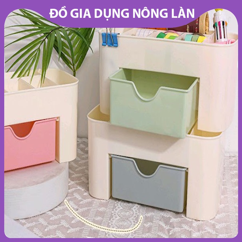 Kệ đựng mỹ phẩm kiểu mới siêu tiện dụng - Kệ mỹ phẩm nhựa 1 tầng nhiều ngăn NL Shop