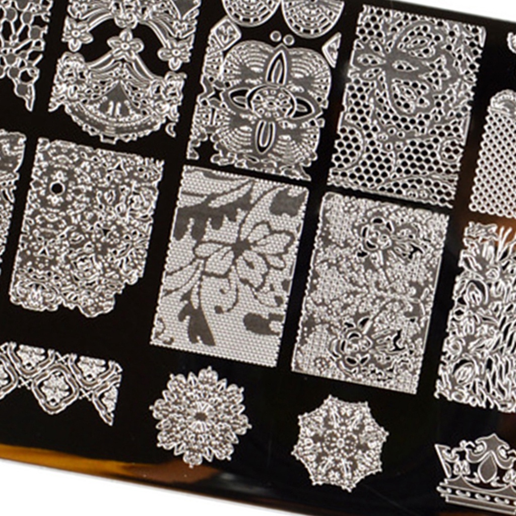 Khuôn In Hình Trang Trí Móng Tay Bằng Thép Không Gỉ Trong Suốt Họa Tiết Giáng Sinh Dành Cho Salon