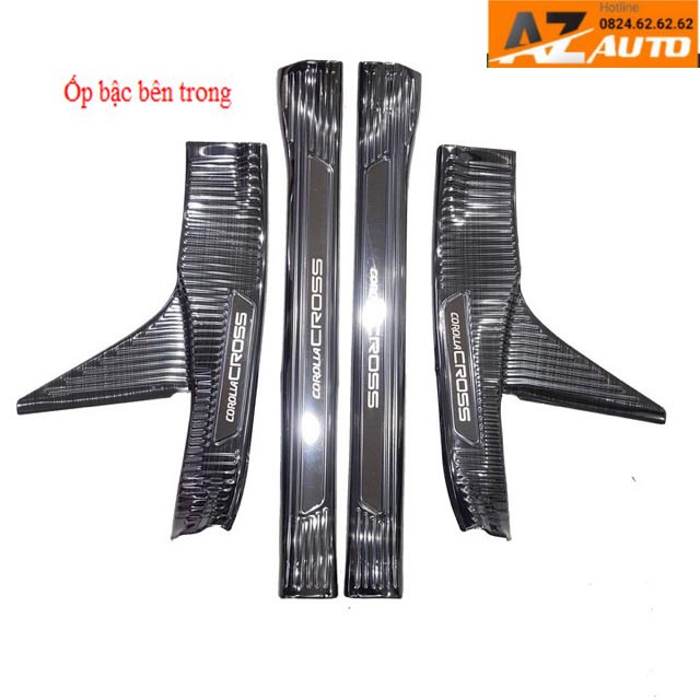 Ốp bậc cửa, Nẹp bước chân trong, ngoài Toyota Corolla Cross 2020-2021, Mẫu Titan | BigBuy360 - bigbuy360.vn