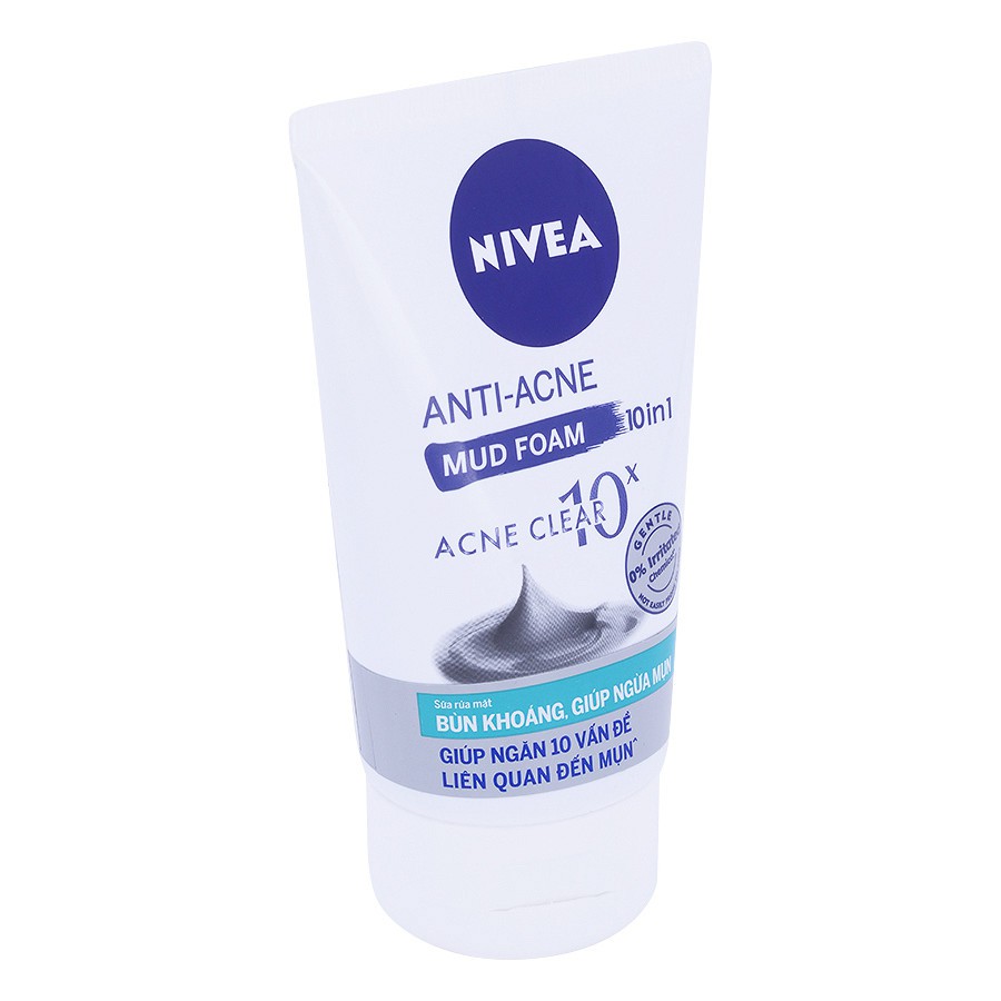 Sữa rửa mặt bùn khoáng nữ NIVEA giúp trắng da & se lỗ chân lông 100g | BigBuy360 - bigbuy360.vn