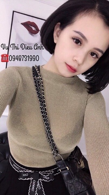 [ Mã WASTRUN4 giảm 10% tối đa 30K đơn 99K] Áo len nhũ mỏng co giãn cổ tròn dài tay HH1610 - NhiNhiShop | BigBuy360 - bigbuy360.vn