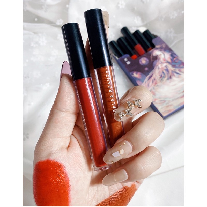 Set 5 son kem lì tone đất cực hot ínta, son kem lâu trôi trẻ trung