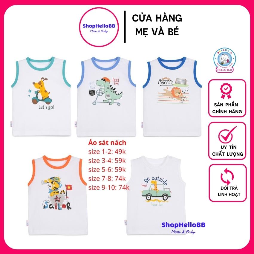 ÁO SÁT NÁCH HELLO BB đủ size 1-10 (bé 6-29kg)