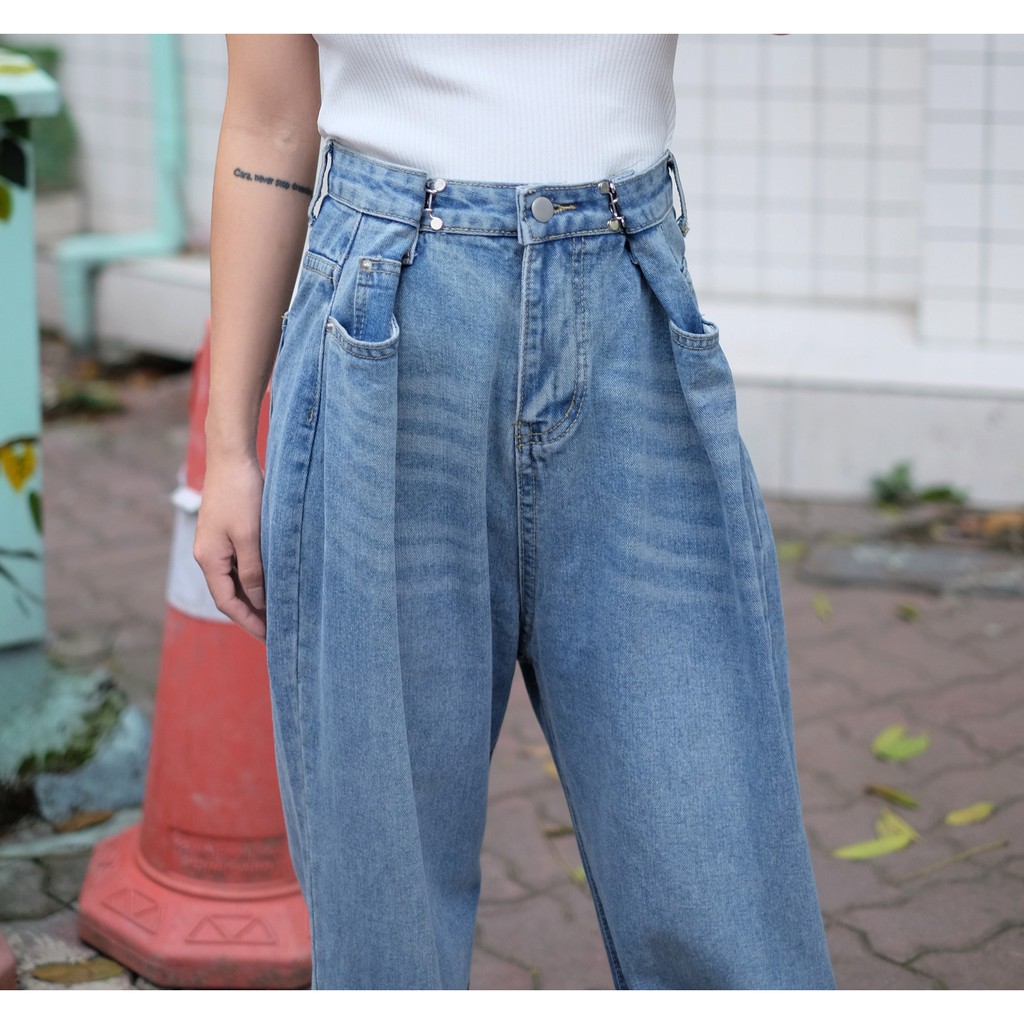 Quần Denim DECAO Gập Cạp