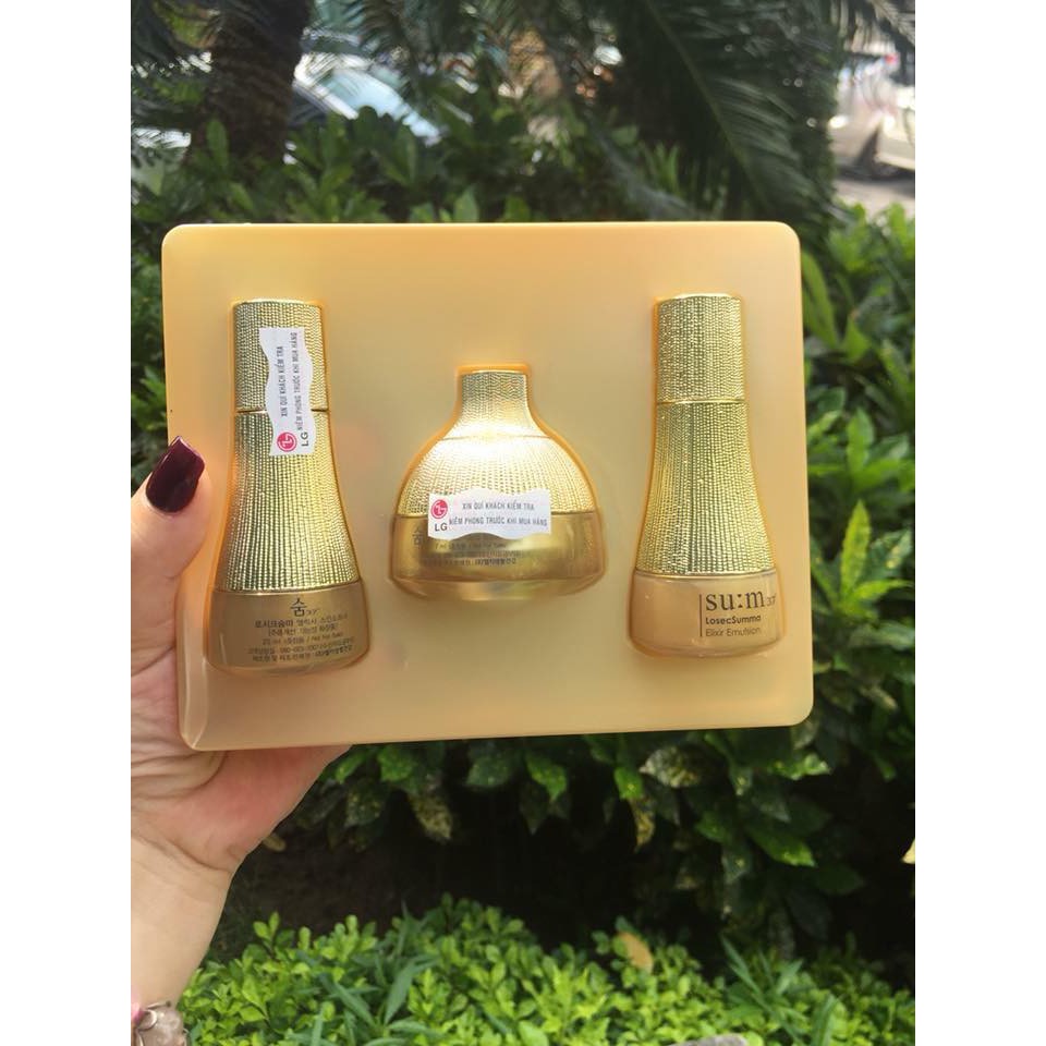 Bộ mini dưỡng tái sinh da cao cấp Su:m37 LosecSumma Elixir Gift Set (3 sản phẩm) 57ml/ Mỹ phẩm Ohui công ty chính hãng