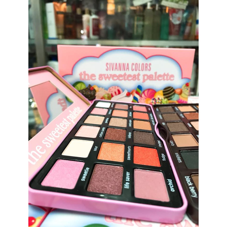 Phấn mắt Sivanna Color Chocolate và Sweetest Palette 18 ô Thái Lan