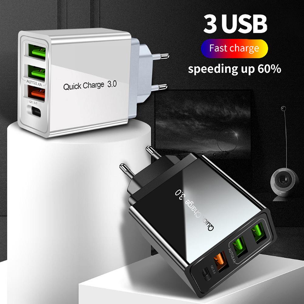 48W Quick Charge 4.0 3.0 Bộ sạc USB Sạc nhanh PD 3.0 Bộ sạc điện thoại di động cho iphone Samsung Xiaomi Huawei