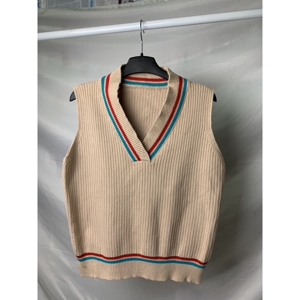 Áo gile len 2hand vintage đồ si