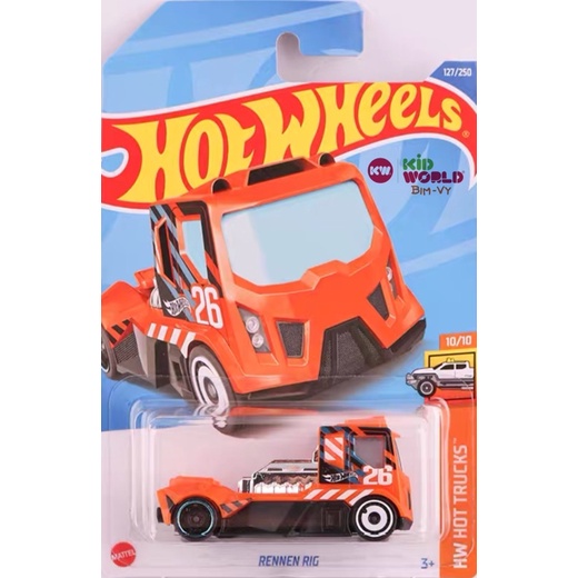 Xe mô hình Hot Wheels basic Tải Rennen Rig HCW42, 40K.