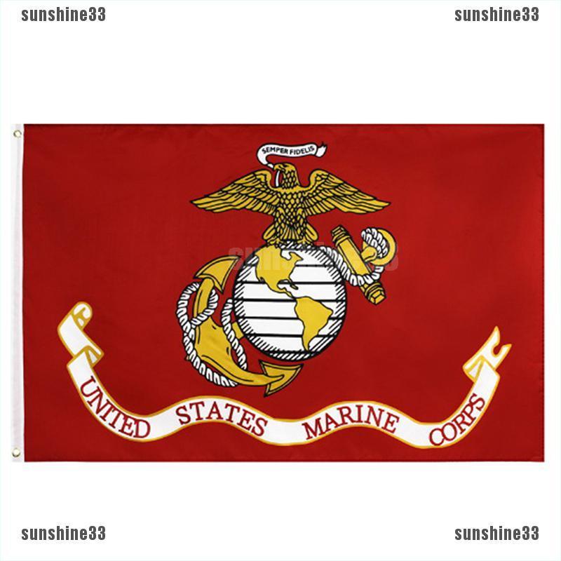 Cờ Biểu Ngữ Us Marine Corps Màu Đỏ 3 'X 5'