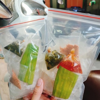 Bánh tráng sate mỡ hành - hành phi - tắc - trứng cút