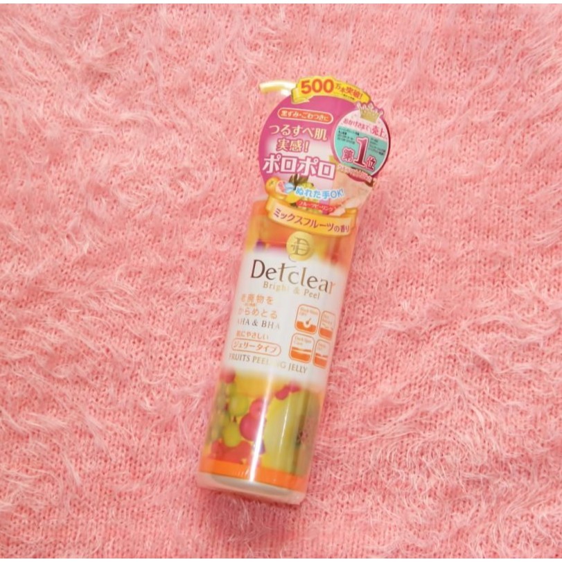 Tẩy Tế Bào Chết Meishoku Detclear Bright & Peel Fruits Peeling Jelly Dạng Gel Hương Hoa Quả 180ml