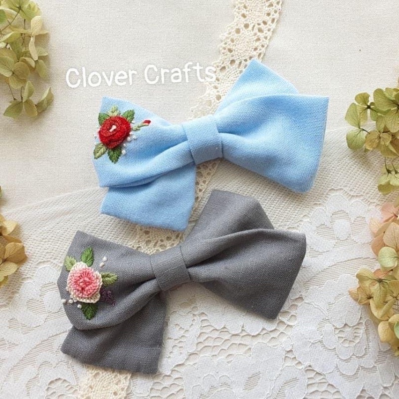 Nơ buộc tóc thêu tay