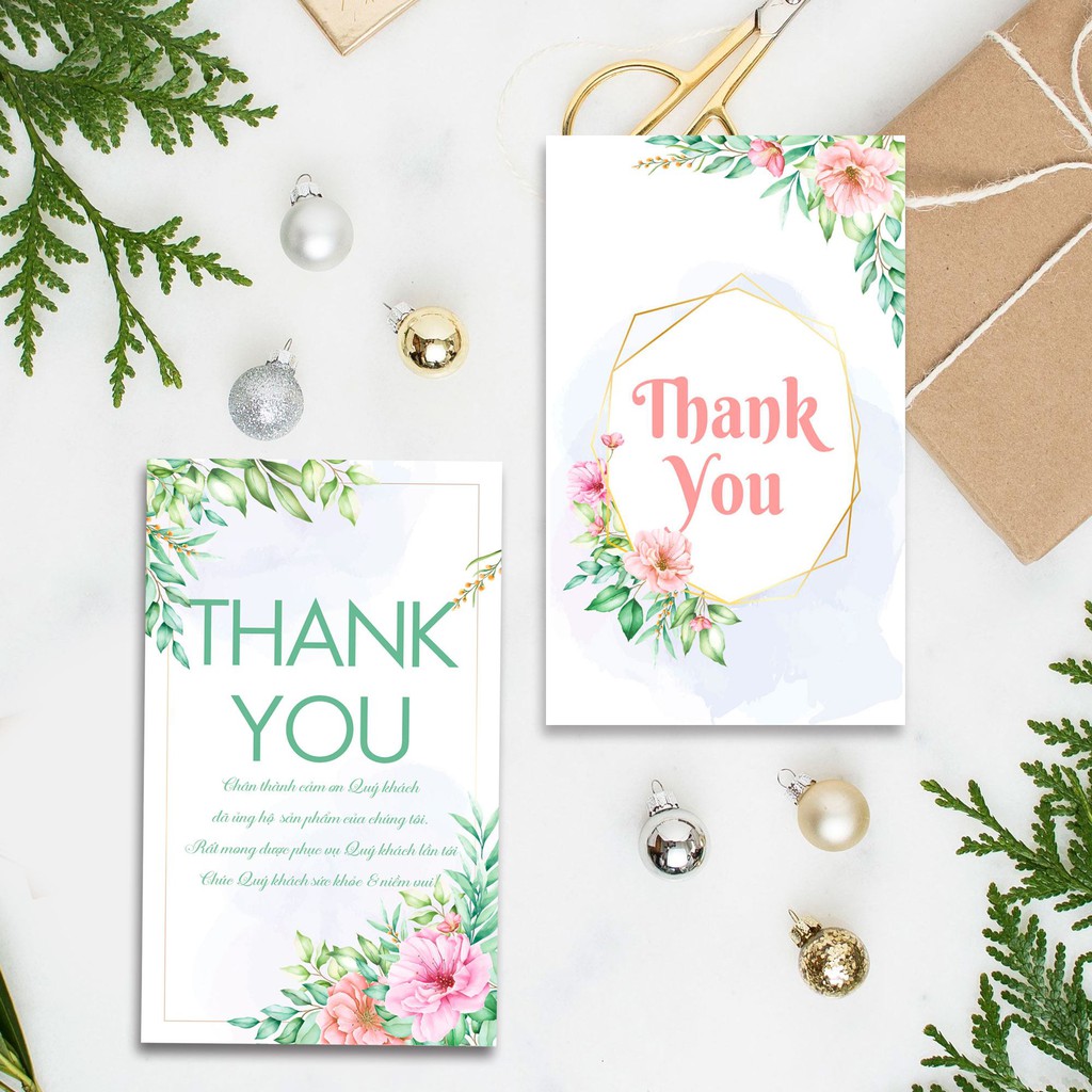 &lt;GIÁ SIÊU RẺ&gt; THIỆP CÁM ƠN -Thank You Card-100 CÁI