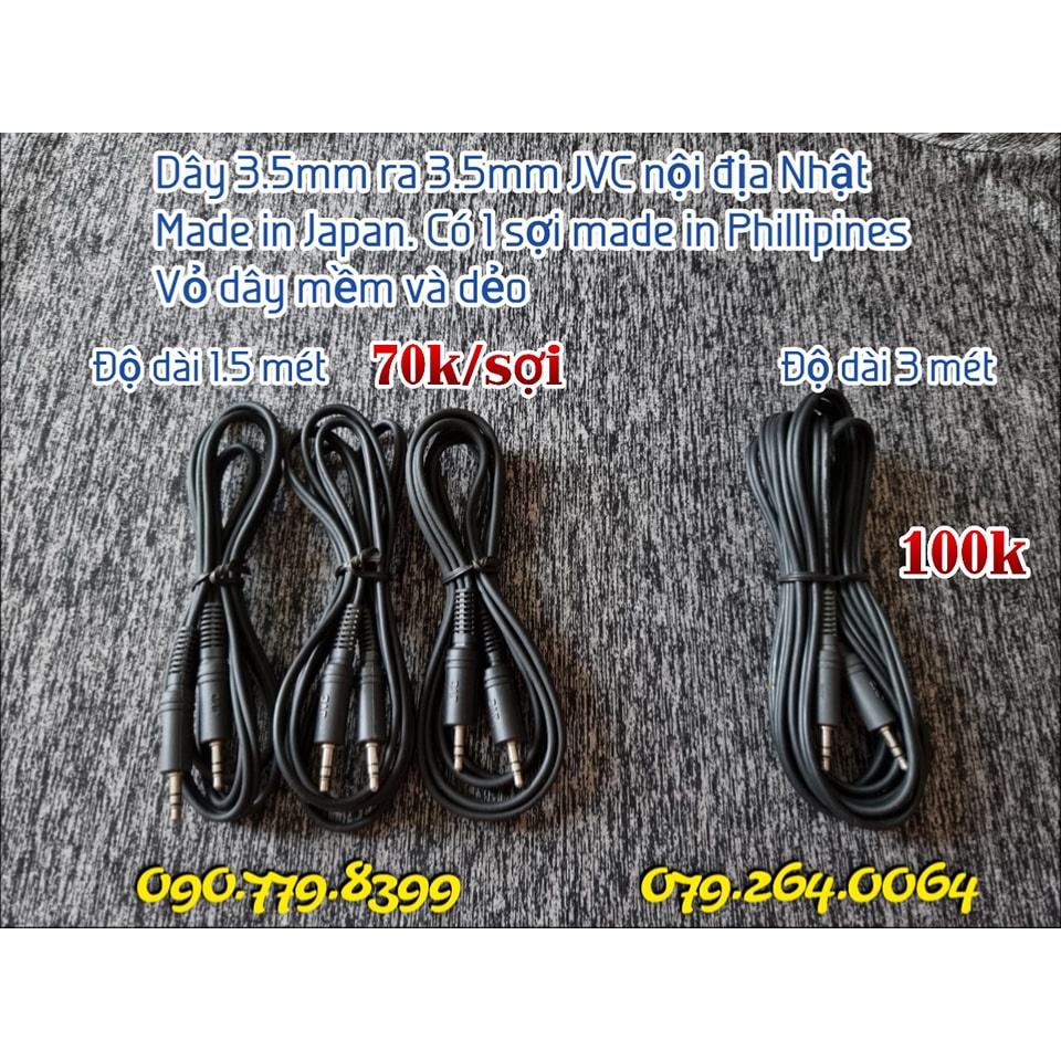 Dây 3.5mm ra 3.5mm (AUX) JVC nội địa Nhật đời cổ
