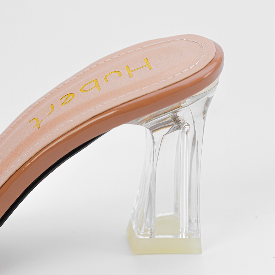 Guốc Cao Gót Đính Hoa Đá / Giày Dép Gót Mêca Vuông Cao 7cm Mẫu Mới 2022