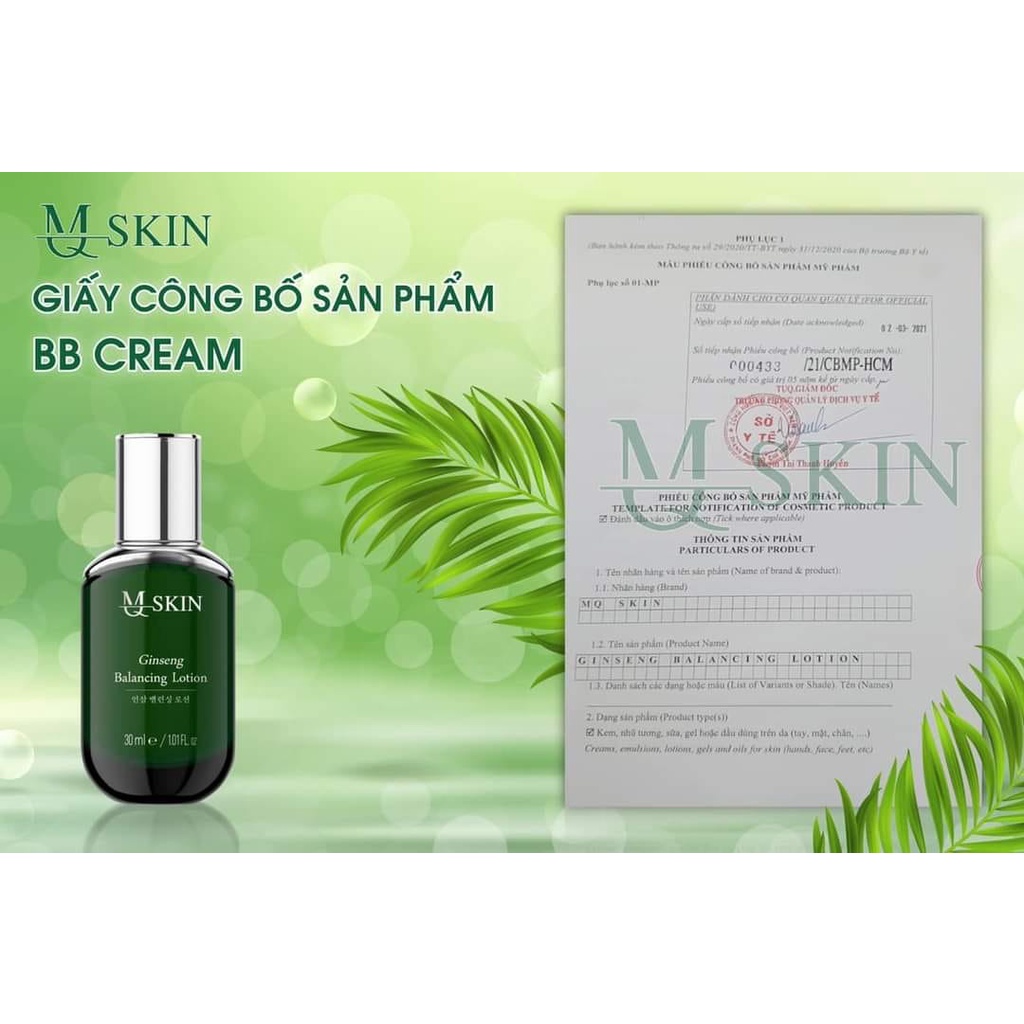 BB Cream nhân sâm Hàn Quốc 30ml ( M Q S K I N )