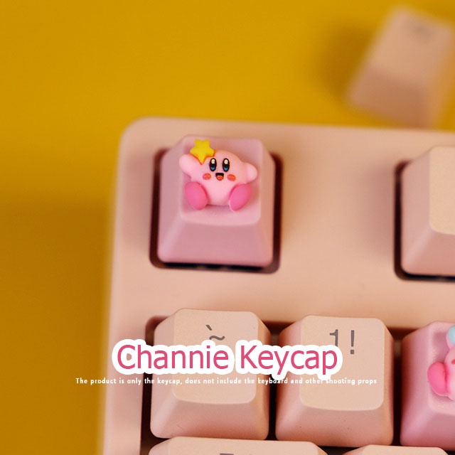 Keycap Phím Lẻ Kirby Đáng Yêu Siêu Xinh PBT ABS