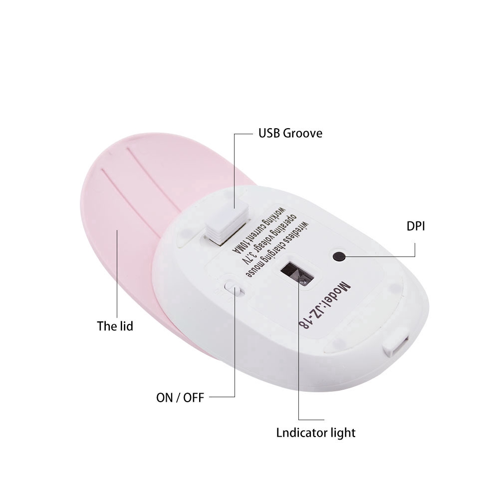 Wireless Chuột Slide Mouse Rechargeable Ergonomic Silent Optical USB Mice Game Mute Laptop PC Mouse