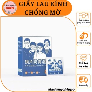 Khăn lau kính Nano , miếng khăn giấy chống bám hơi nước, lau sạch vân tay bụi bẩn trên mắt kính, đt