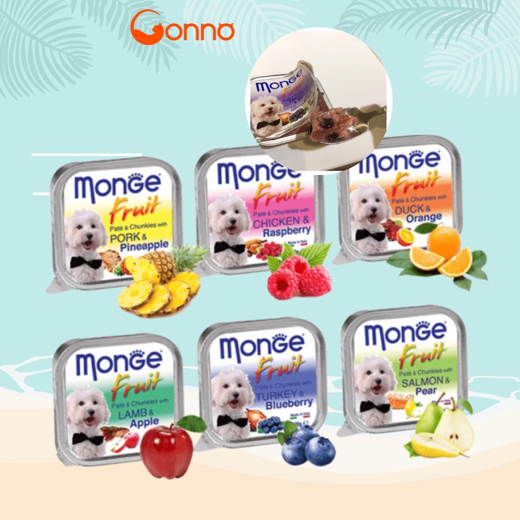 Pate Monge Cho Chó Nuôi Dưỡng Lông Pate Chó 16 Vị Đa Dạng Nhiều Giống Loài