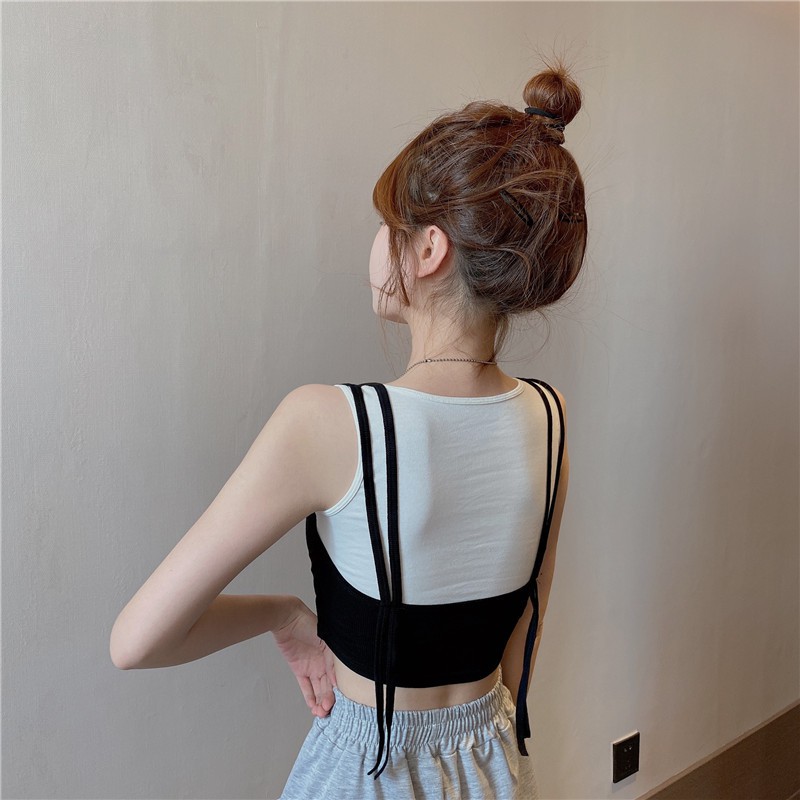 Áo croptop 3 lỗ body siêu đẹp 🎀FREESHIP🎀  Áo 2 lớp chất thun Borip thái loại 1 xịn xò có mút đệm 2103