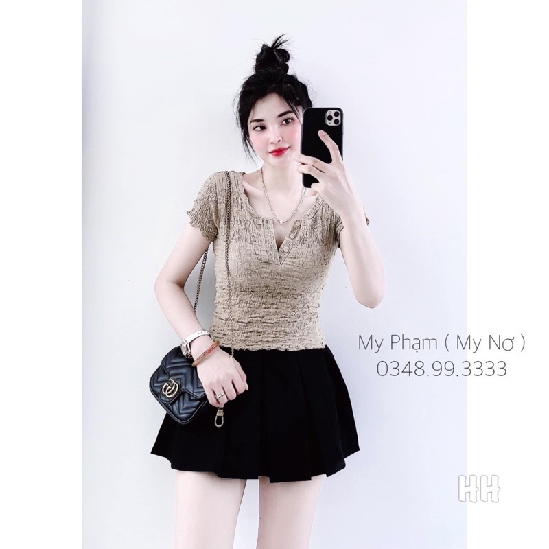 ÁO XỐP CÚC NGỰC FROM ÔM CO GIÃN CHẤT ĐẸP MS13333